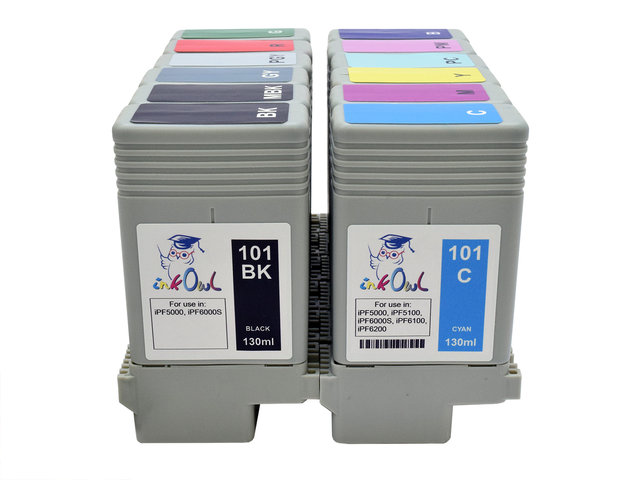 12-pack 130ml Compatible Cartridges for CANON PFI-101